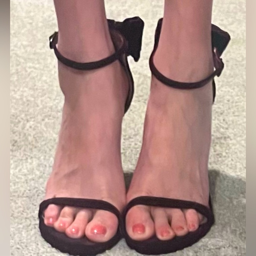 Stuart Weitzman Velvet Sandals Garnet